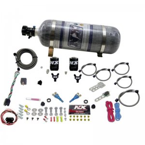 Nissan 370Z Nitrous Oxide Kit - Nitrous Express - Dual Nozzle (35-150HP) w/ Composite Bottle - `03-`18