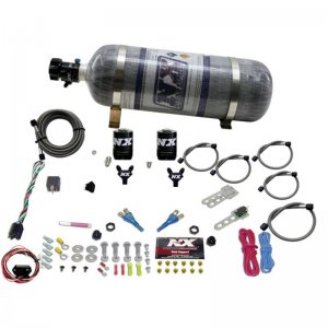 Nissan 370Z Nitrous Oxide Kit - Nitrous Express - Dual Nozzle (35-150HP) w/ Composite Bottle - `03-`18