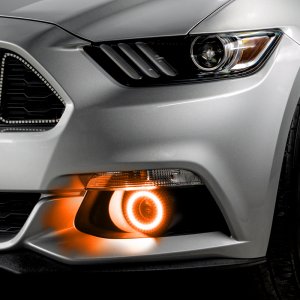 Ford Mustang Fog Light Halo Kit - ORACLE Lighting - Dynamic ColorSHIFT Surface Mount - `15-`17