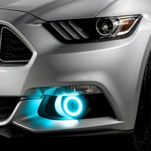 Ford Mustang Fog Light Halo Kit - ORACLE Lighting - Dynamic ColorSHIFT Surface Mount - `15-`17
