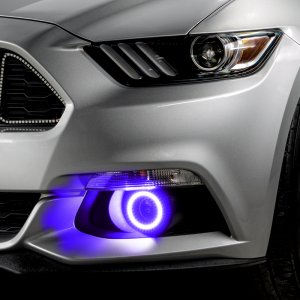 Ford Mustang Fog Light Halo Kit - ORACLE Lighting - Dynamic ColorSHIFT Surface Mount - `15-`17