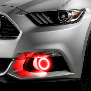 Ford Mustang Fog Light Halo Kit - ORACLE Lighting - Dynamic ColorSHIFT Surface Mount - `15-`17
