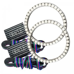 Dodge Challenger Fog Light Halo Kit - ORACLE Lighting - Waterproof LED, Surface Mount, ColorSHIFT - ColorSHIFT - `15-`23