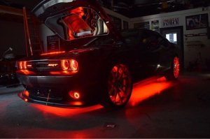 Dodge Challenger Fog Light Halo Kit - ORACLE Lighting - Waterproof LED, Surface Mount, ColorSHIFT - ColorSHIFT - `15-`23