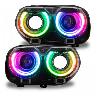 Dodge Challenger Headlight DRL Upgrade Kit - ORACLE Lighting - ColorSHIFT - RGB+W - `15-`21