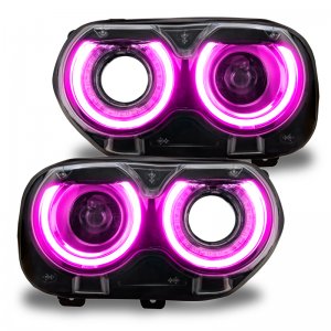 Dodge Challenger Headlight DRL Upgrade Kit - ORACLE Lighting - ColorSHIFT - BC1 - RGB+W - `15-`21
