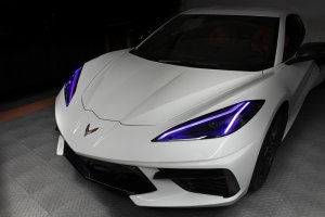 Chevrolet Corvette C8 Headlight Upgrade Kit - ORACLE Lighting - ColorSHIFT RGB+A with BC1 Controller - `20-`21