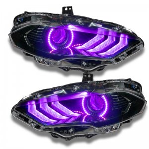 Ford Mustang Headlight Kit w/ Halos - ORACLE Lighting - Dynamic DRL w/ Sequential Turn Signal - ColorSHIFT - `18-`21