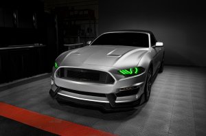 Ford Mustang Headlight Kit w/ Halos - ORACLE Lighting - Dynamic DRL w/ Sequential Turn Signal - ColorSHIFT - `18-`21