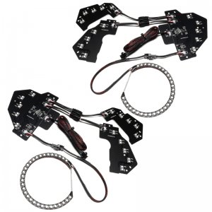 Ford Mustang Headlight Kit w/ Halos - ORACLE Lighting - Dynamic DRL w/ Sequential Turn Signal - ColorSHIFT - `18-`21