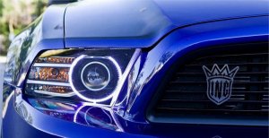 Ford Mustang Headlight Halo Kit - ORACLE Lighting - ColorSHIFT with Simple Controller - ColorSHIFT - `13-`14