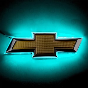 Chevrolet Camaro Illuminated Emblems - Rear - ORACLE Lighting - LED Illuminated Bowtie - Aqua - `14-`15