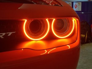 Dodge Challenger Headlight Halo Kit - ORACLE Lighting - Dynamic ColorSHIFT Surface Mount - `15-`21