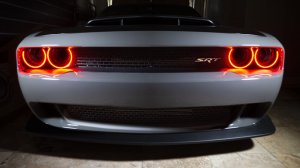 Dodge Challenger Headlight Halo Kit - ORACLE Lighting - Dynamic ColorSHIFT Surface Mount - `15-`21