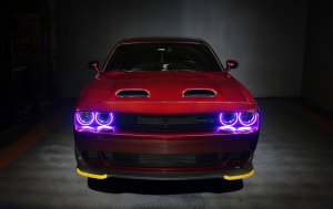 Dodge Challenger Headlight Halo Kit - ORACLE Lighting - Dynamic ColorSHIFT Surface Mount - `15-`21