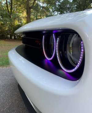 Dodge Challenger Headlight Halo Kit - ORACLE Lighting - Dynamic ColorSHIFT Surface Mount - `15-`21