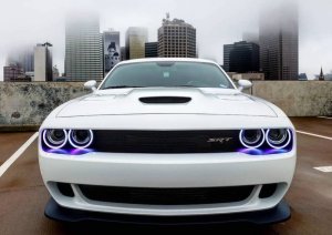 Dodge Challenger Headlight Halo Kit - ORACLE Lighting - Dynamic ColorSHIFT Surface Mount - `15-`21