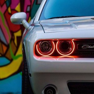 Dodge Challenger Headlight Halo Kit - ORACLE Lighting - Dynamic ColorSHIFT Surface Mount - `15-`21