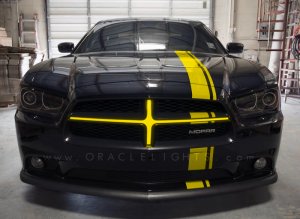Dodge Charger Illuminated Crosshairs - ORACLE Lighting - Electroluminescent - Yellow - `11-`14