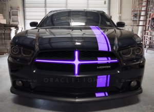 Dodge Charger Illuminated Crosshairs - ORACLE Lighting - Grille Crosshairs - UV/Purple - `11-`14