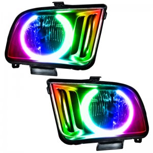 Ford Mustang Headlight Assemblies - ORACLE Lighting - ColorSHIFT with Simple Controller - `05-`09