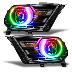 Ford Mustang Headlight Assemblies - ORACLE Lighting - ColorSHIFT Non-HID - `10-`14