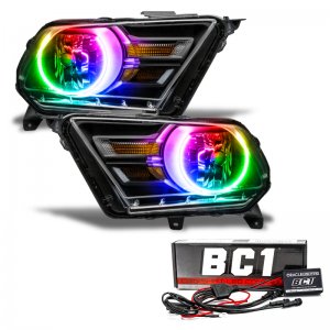 Ford Mustang Headlight Assemblies - ORACLE Lighting - ColorSHIFT w/ BC1 Controller - `10-`14