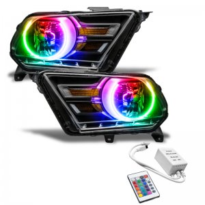 Ford Mustang Headlight Assemblies - ORACLE Lighting - ColorSHIFT w/ Simple Controller - `10-`14
