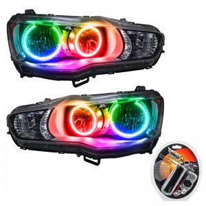 Mitsubishi Lancer Headlight Assemblies - ORACLE Lighting - SMD Pre-Assembled ColorSHIFT - `08-`17