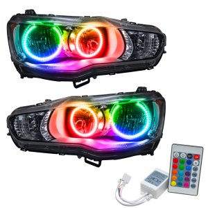 Mitsubishi Lancer Headlight Assembly - ORACLE Lighting - SMD HL - ColorSHIFT w/ Simple Controller - `08-`16