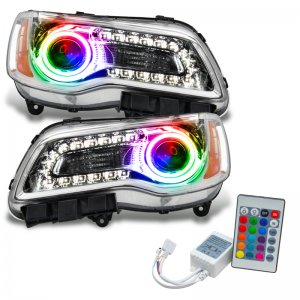 Chrysler 300C Headlight Assembly - ORACLE Lighting - ColorSHIFT w/ Simple Controller - Chrome - `11-`14