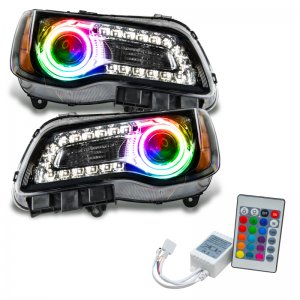 Chrysler 300C Headlight Assembly - ORACLE Lighting - SMD Non-HID, ColorSHIFT with Simple Controller - Black - `11-`14