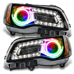 Chrysler 300C Headlight Assembly - ORACLE Lighting - SMD Non-HID, ColorSHIFT with Simple Controller - Black - `11-`14