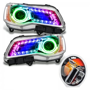 Chrysler 300C Headlight Assemblies - ORACLE Lighting - ColorSHIFT DRL, Non-HID, SMD Pre-Assembled - Chrome - `11-`14