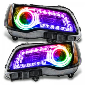 Chrysler 300C Headlight Assembly - ORACLE Lighting - SMD Pre-Assembled, Non-HID, ColorSHIFT(tm) DRL - Black - `11-`14