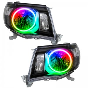 Toyota Tacoma Headlight Assemblies - ORACLE Lighting - ColorSHIFT w/ Simple Controller - Black - `05-`11