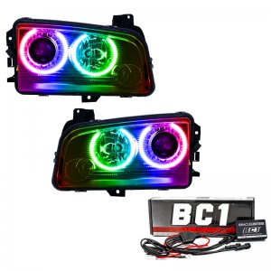 Dodge Charger Headlight Assembly - ORACLE Lighting - ColorSHIFT w/ BC1 Controller - `08-`10