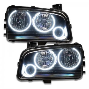 Dodge Charger Headlight Assemblies - ORACLE Lighting - Triple Halo, Non-HID - White - `05-`10