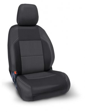 Toyota Tacoma SR Seat Covers - Front - PRP Seats - Black/Grey - `16-`23