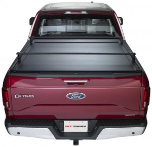 Toyota Tacoma Double Cab Retractable Tonneau Cover - Pace Edwards - UltraGroove Metal - Matte Black - `16-`17