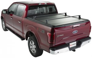 Toyota Tacoma Double Cab Retractable Tonneau Cover - Pace Edwards - UltraGroove Metal - Matte Black - `16-`17