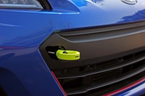 Subaru BRZ Tow Hook Kit - Front - Perrin Performance - Neon Yellow - `13-`25