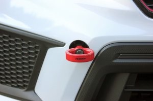 Subaru BRZ Tow Hook Kit - Front - Perrin Performance - Red - `13-`25