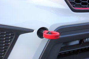 Subaru BRZ Tow Hook Kit - Front - Perrin Performance - Red - `13-`25