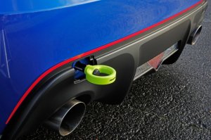 Subaru BRZ Tow Hook Kit - Rear - Perrin Performance - Neon Yellow - `13-`25