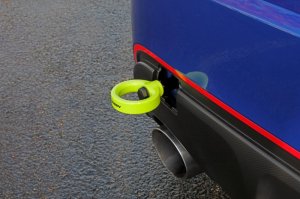 Subaru BRZ Tow Hook Kit - Rear - Perrin Performance - Neon Yellow - `13-`25