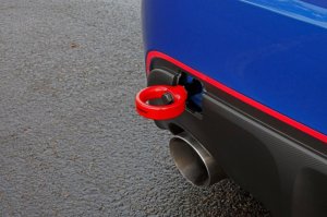Subaru BRZ Tow Hook Kit - Rear - Perrin Performance - Red - `13-`25