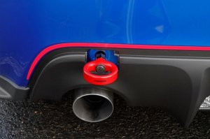 Subaru BRZ Tow Hook Kit - Rear - Perrin Performance - Red - `13-`25