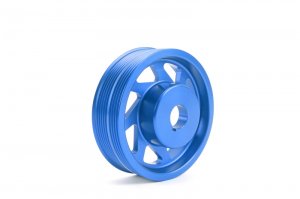Subaru WRX Crank Pulley - Perrin Performance - Lightened - Blue - `02-`14