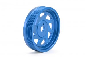 Subaru BRZ Crank Pulley - Perrin Performance - Lightened - Blue - `13-`20